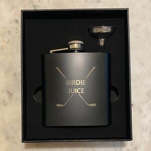 Black Birdie Juice Flask with Funnel